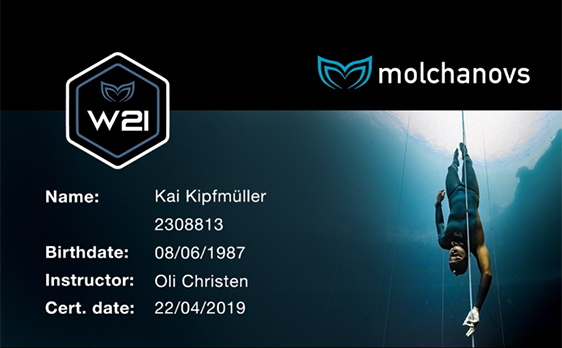 Molchanovs Freedive Instructor Zertifikat